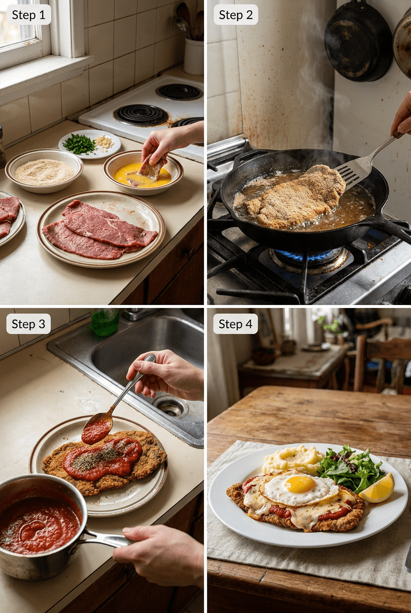 how to make Argentine Beef Milanesa step by step