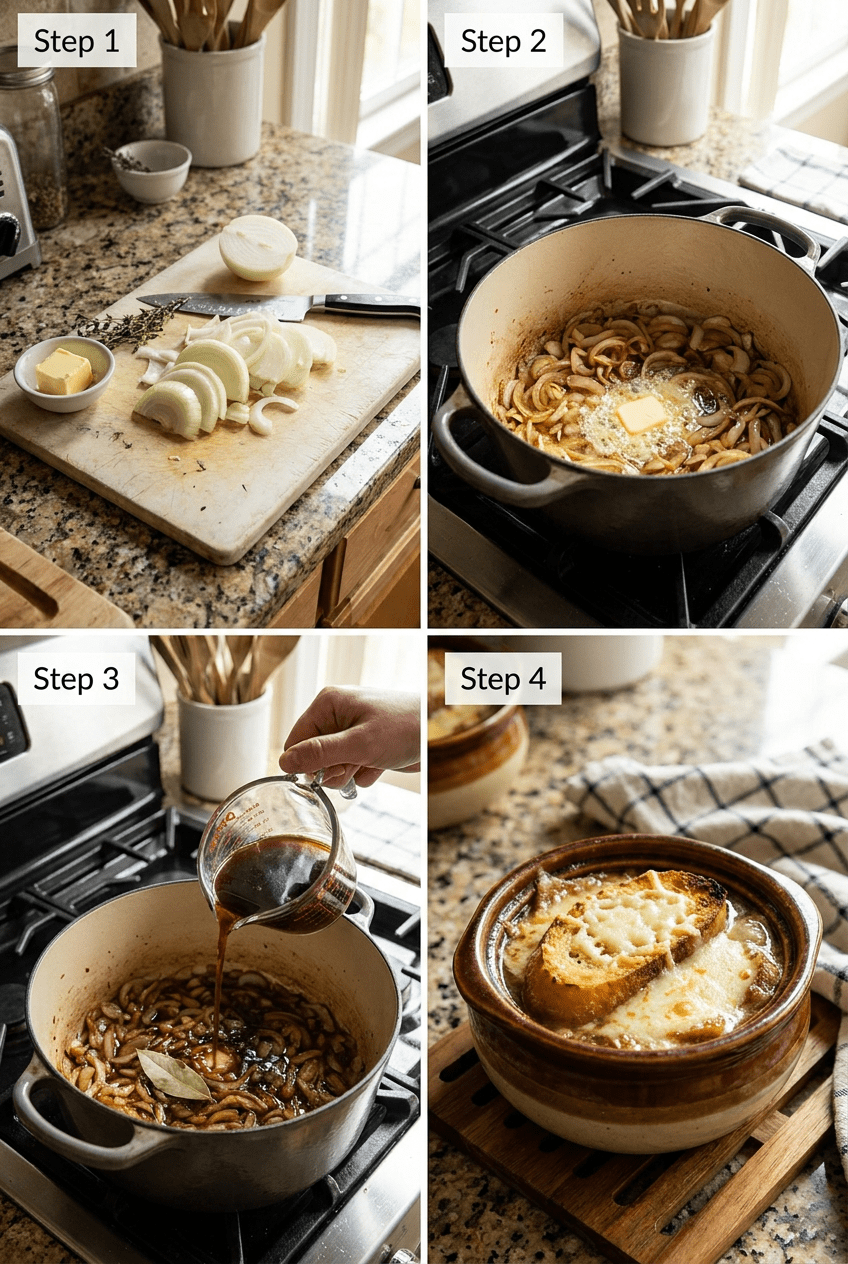 how to make Classic French Onion Soup step by step