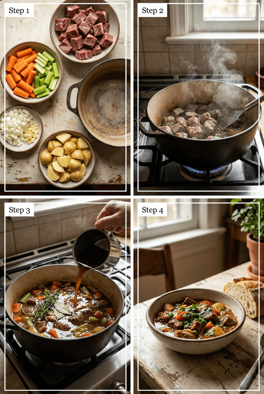 how to make Classic Homestyle Beef Stew step by step