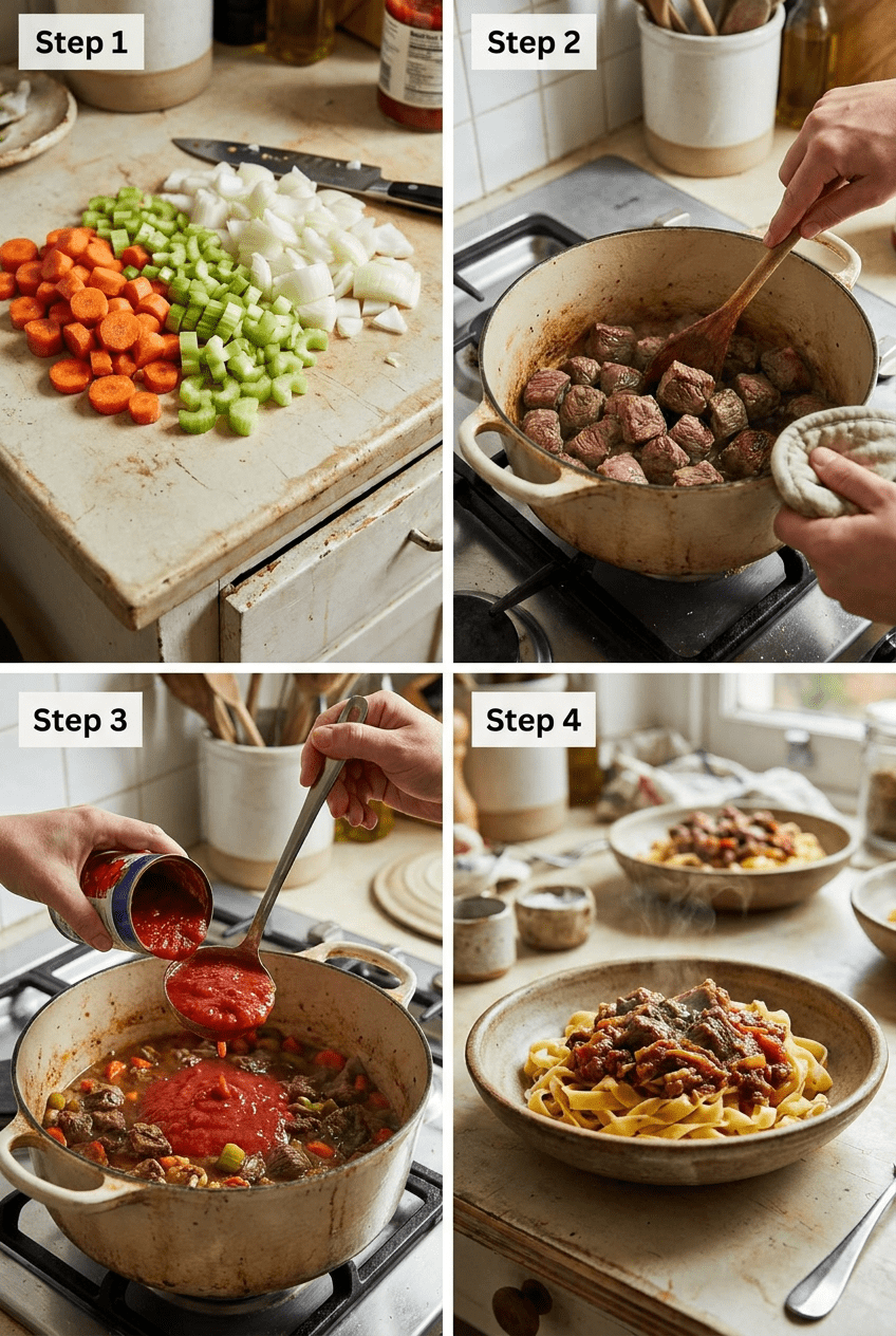 how to make Classic Italian Beef Ragu step by step