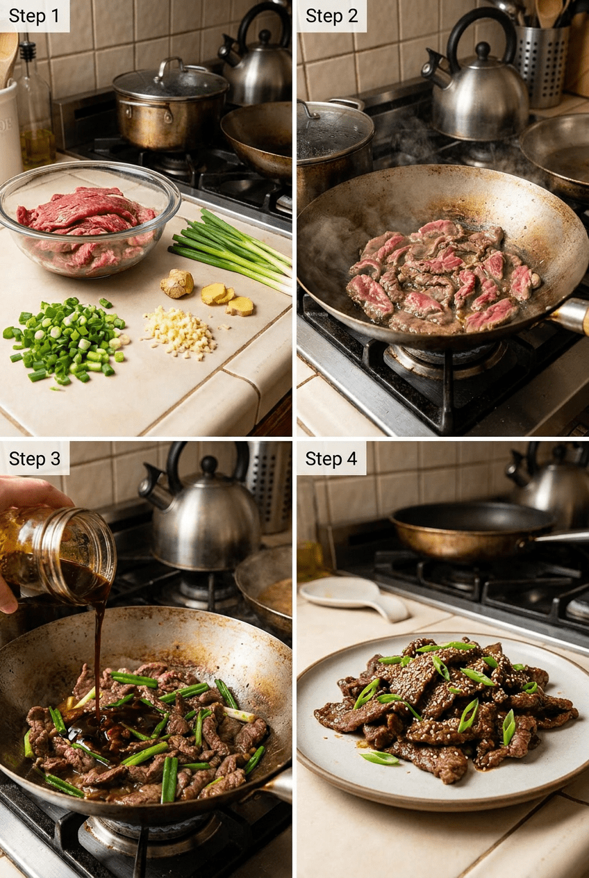 how to make Classic Mongolian Beef step by step