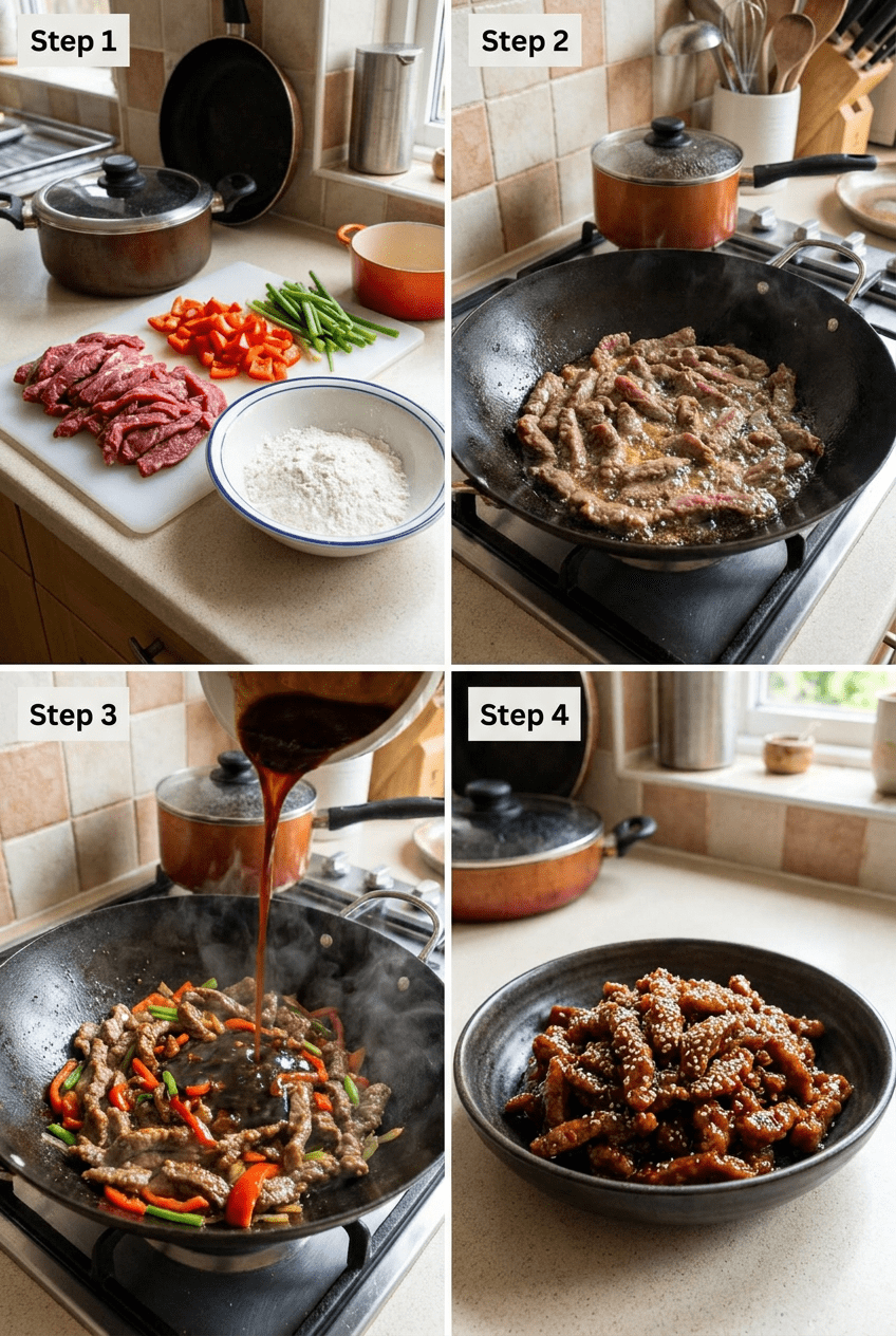 how to make Crispy Beijing Beef step by step