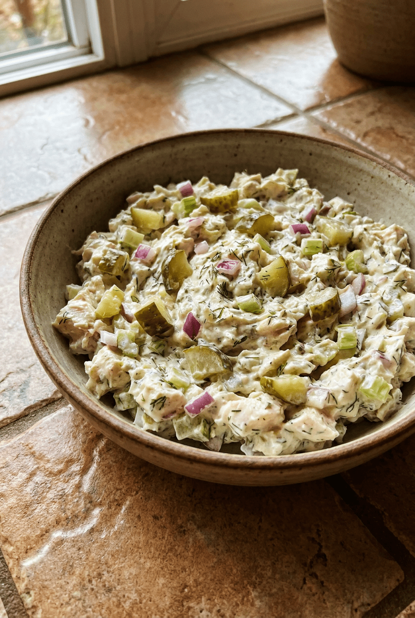 Easy Dill Pickle Chicken Salad