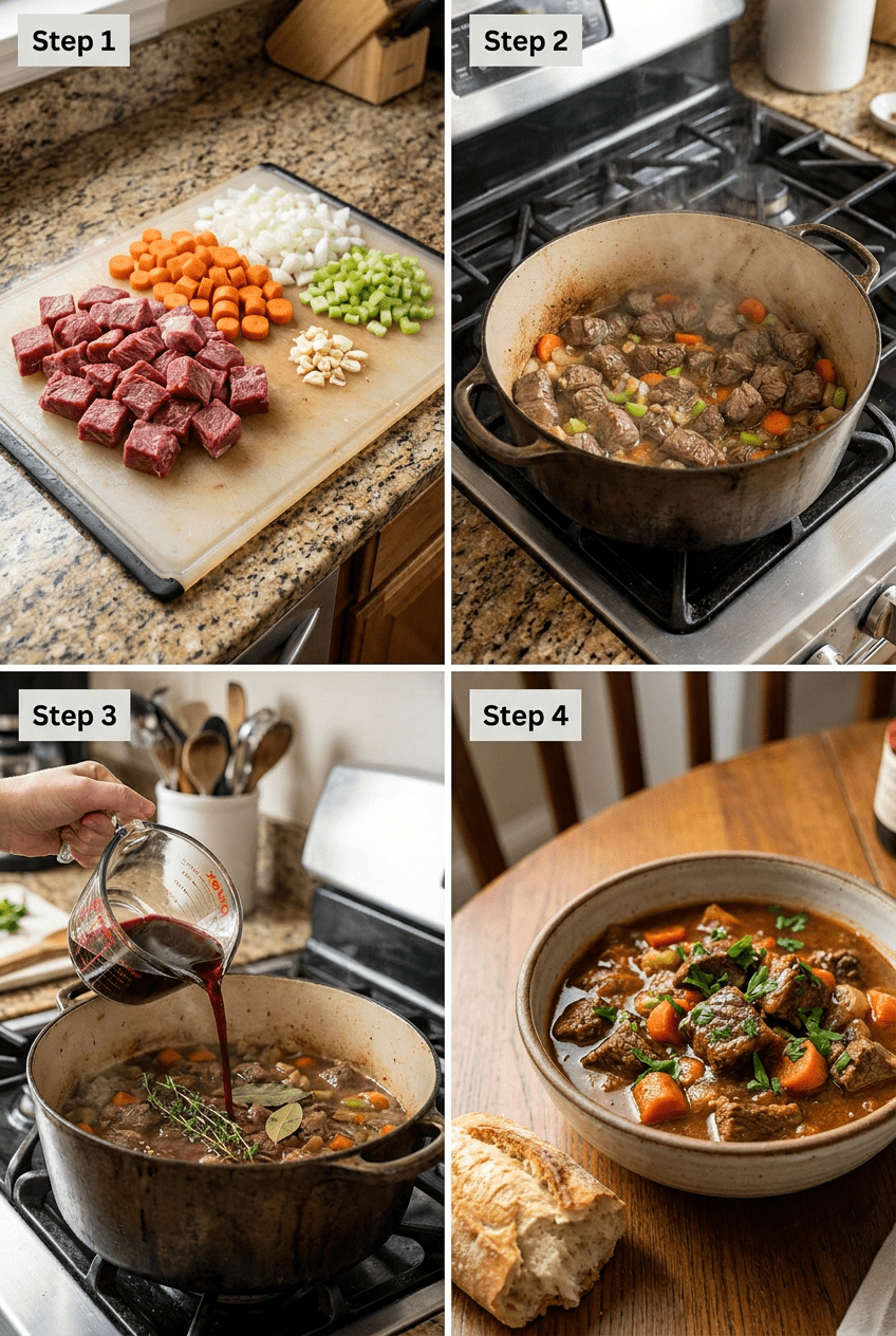 how to make Hearty Classic Beef Stew step by step