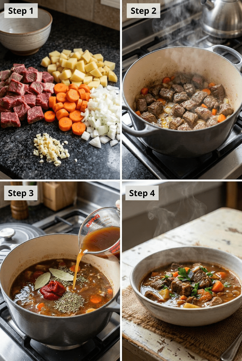 how to make Hearty Homestyle Easy Beef Stew step by step