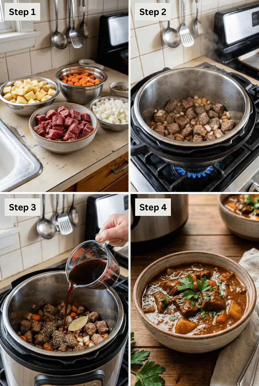 how to make Hearty Instant Pot Beef Stew step by step